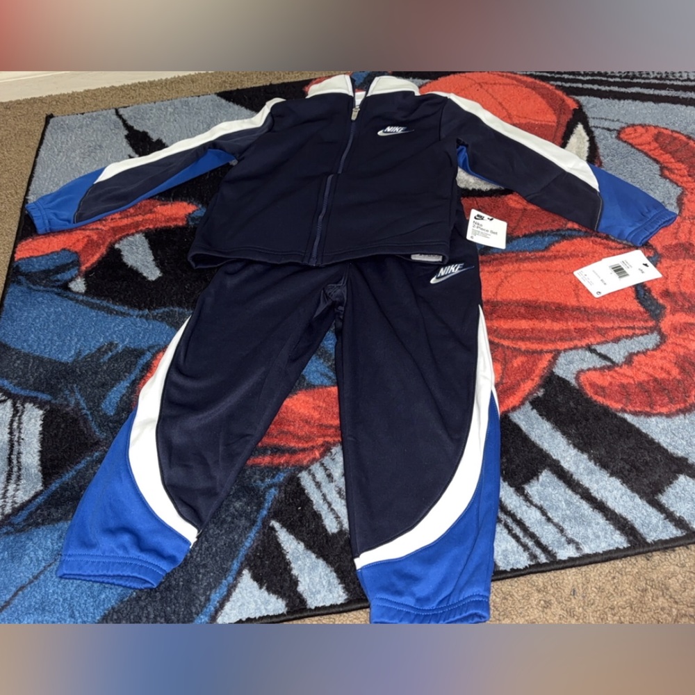 Nike Kids Navy and White Joggers